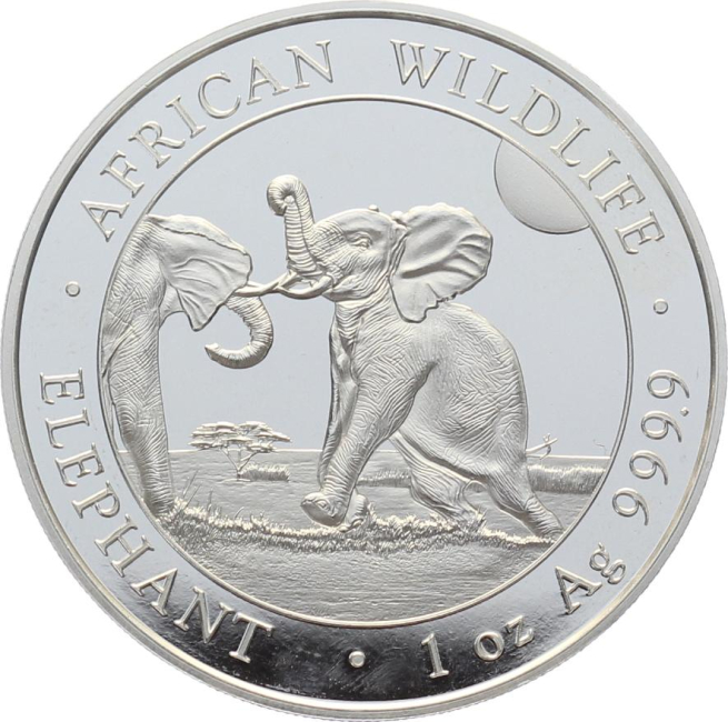 Somalia 100 Schilling Silber 2024 Elefant - 1 Unze Feinsilber